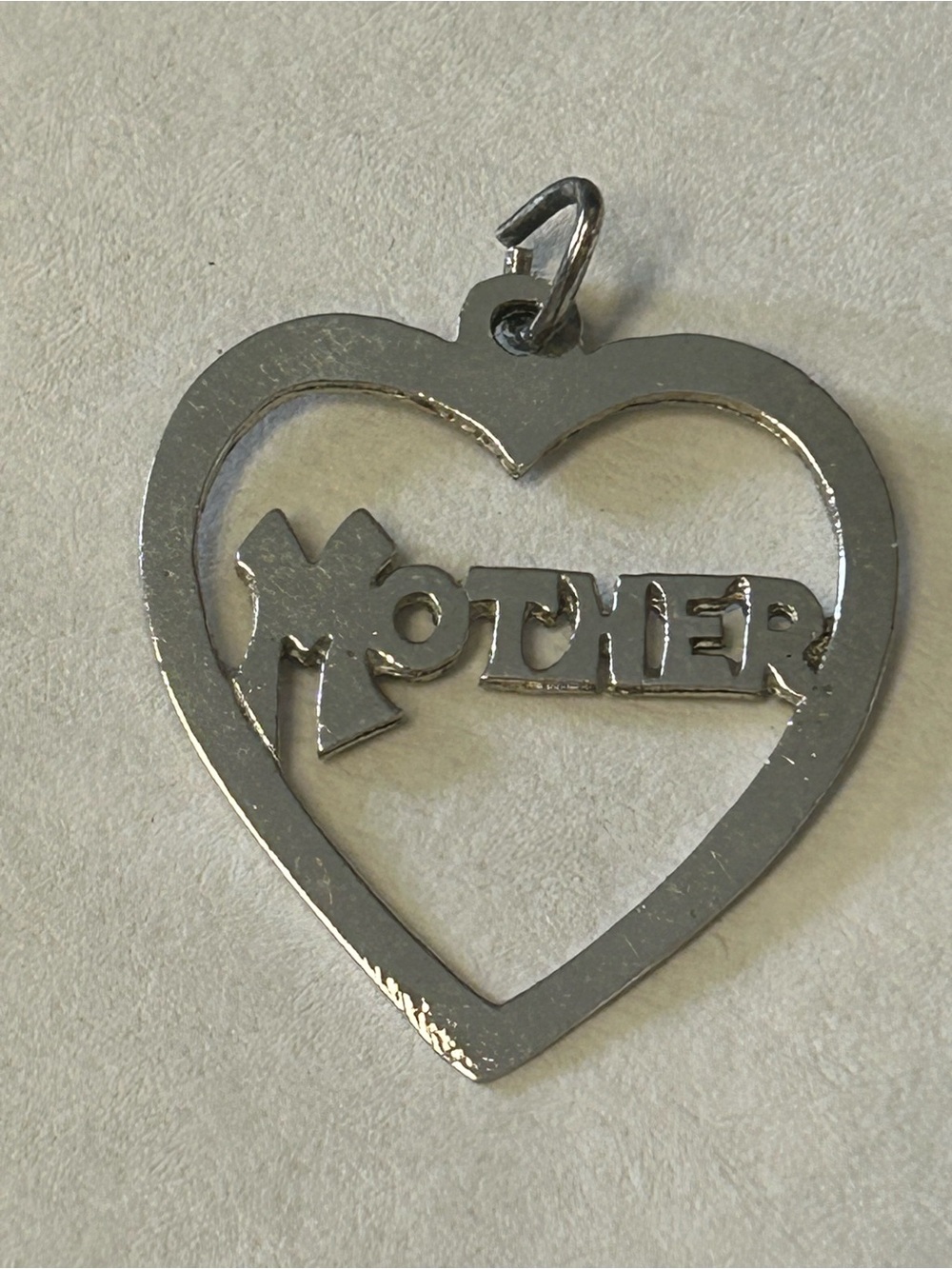 Mother Heart Pendant Necklace - Silver